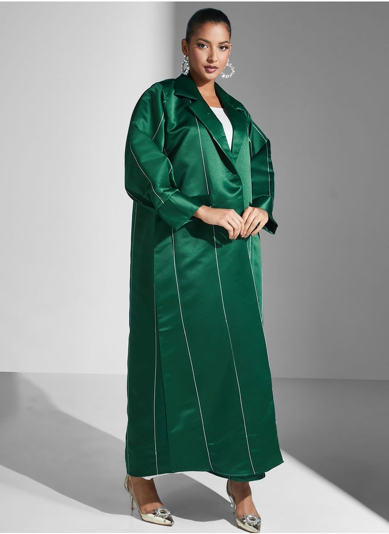 Aara Striped Design Abaya  - Image 5