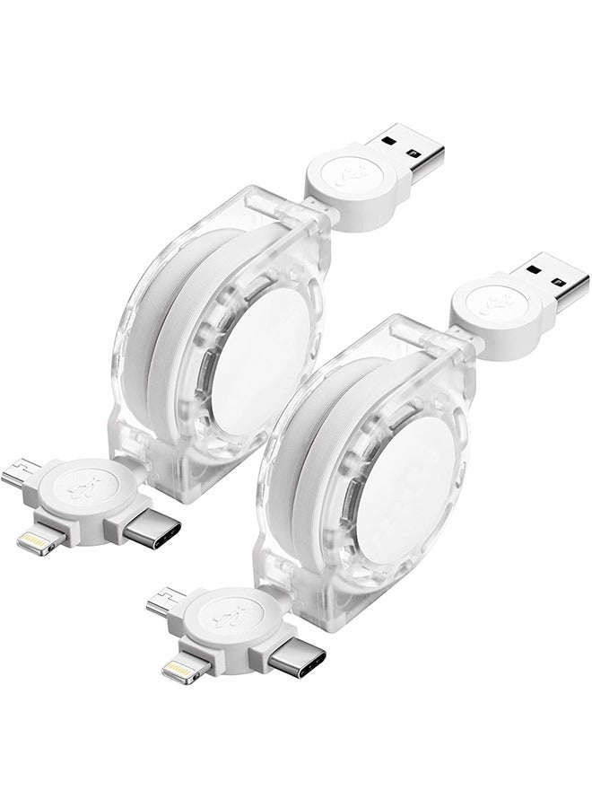 General Retractable Multiple Charging Cable 3 in 1 with Mobile Phone/Type C/Micro USB Port for Cellphone/Galaxy S9/S8/S7/Hawei and More  - Image 1