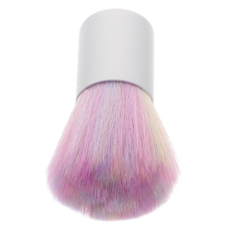 Short Handle Fluffy Nail Dust Brush with Colorful Bristles for Manicure Pedicure - Image 2