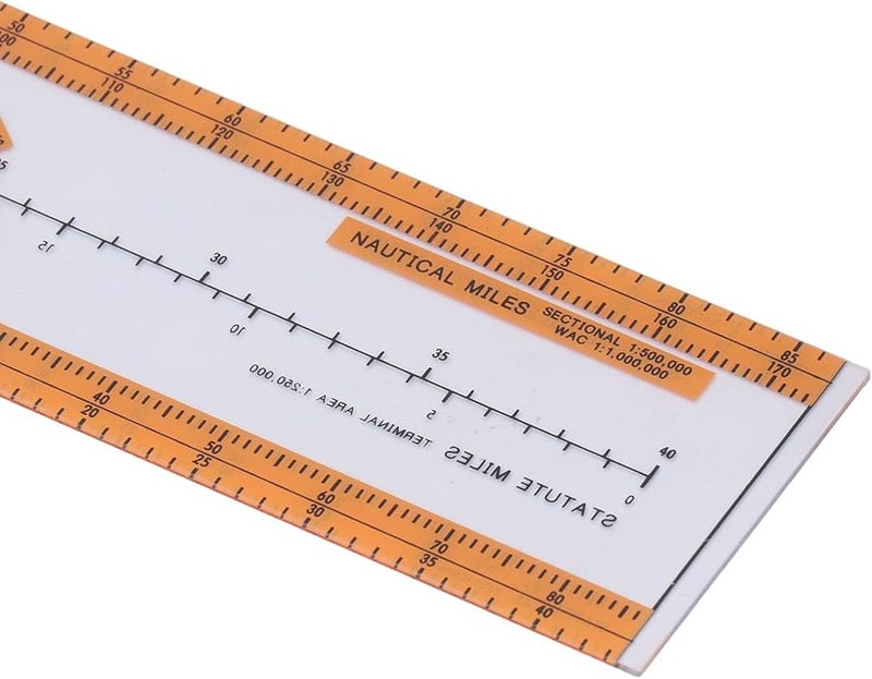 Orange Aviation Flight Computer Calculator with Turntable for Student Pilot Training - Image 4