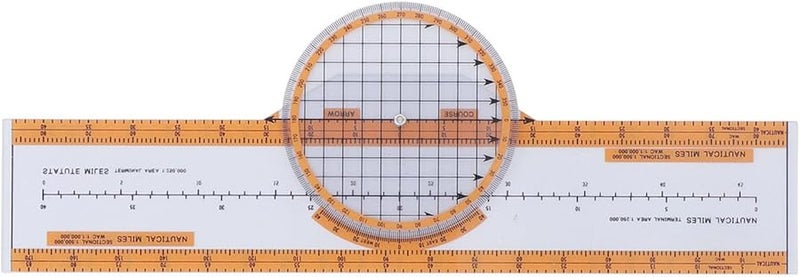 Orange Aviation Flight Computer Calculator with Turntable for Student Pilot Training - Image 5