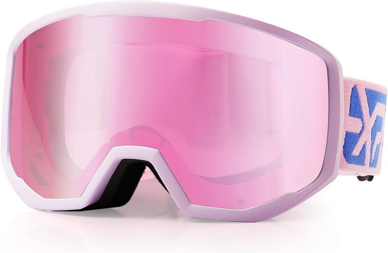 EXP VISION Ski/Snowboard Goggles for Men Women, OTG Snow Goggles Anti Fog UV Protection - Image 1