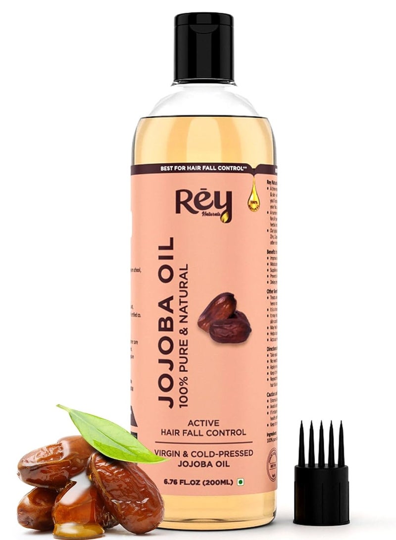 ري زيت الجوجوبا من ري ناتشورالز 100% طبيعي نقي ومعصور على البارد يرطب البشرة ويغذي فروة الرأس 200 مل - Image 1