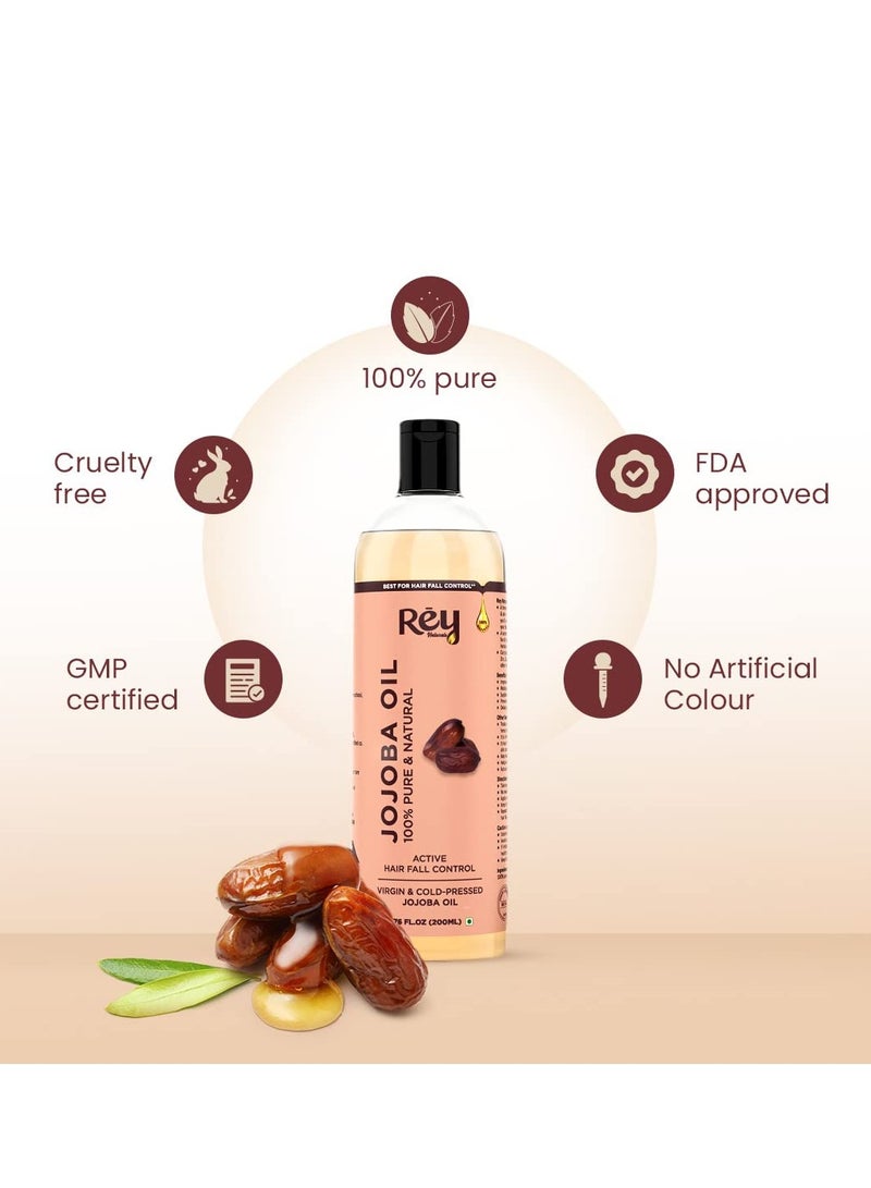 ري زيت الجوجوبا من ري ناتشورالز 100% طبيعي نقي ومعصور على البارد يرطب البشرة ويغذي فروة الرأس 200 مل - Image 4