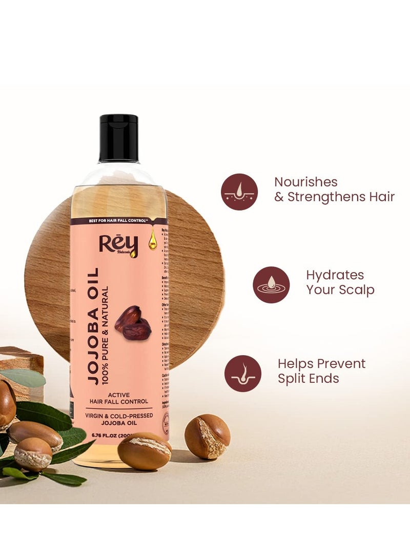 ري زيت الجوجوبا من ري ناتشورالز 100% طبيعي نقي ومعصور على البارد يرطب البشرة ويغذي فروة الرأس 200 مل - Image 3