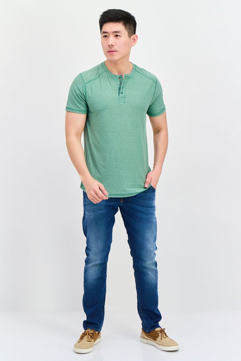 Canada Weather Gear Men Crew Neck Short Sleeve Solid T Shirt, Green - Image 4