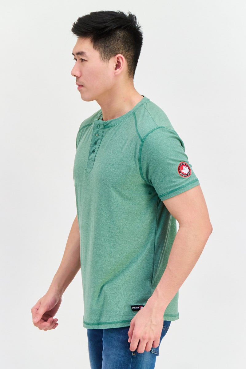 Canada Weather Gear Men Crew Neck Short Sleeve Solid T Shirt, Green - Image 2