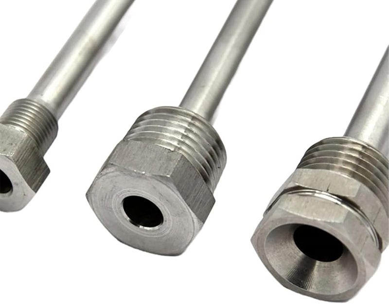 Immersion Sleeve Temperature Sensor 30cm Thread Stainless Steel Blind Tube - Image 4