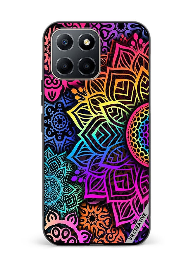 VR CREATIVE غطاء حماية لهاتف Honor X6 بتصميم ماندالا متعدد الألوان - Image 1