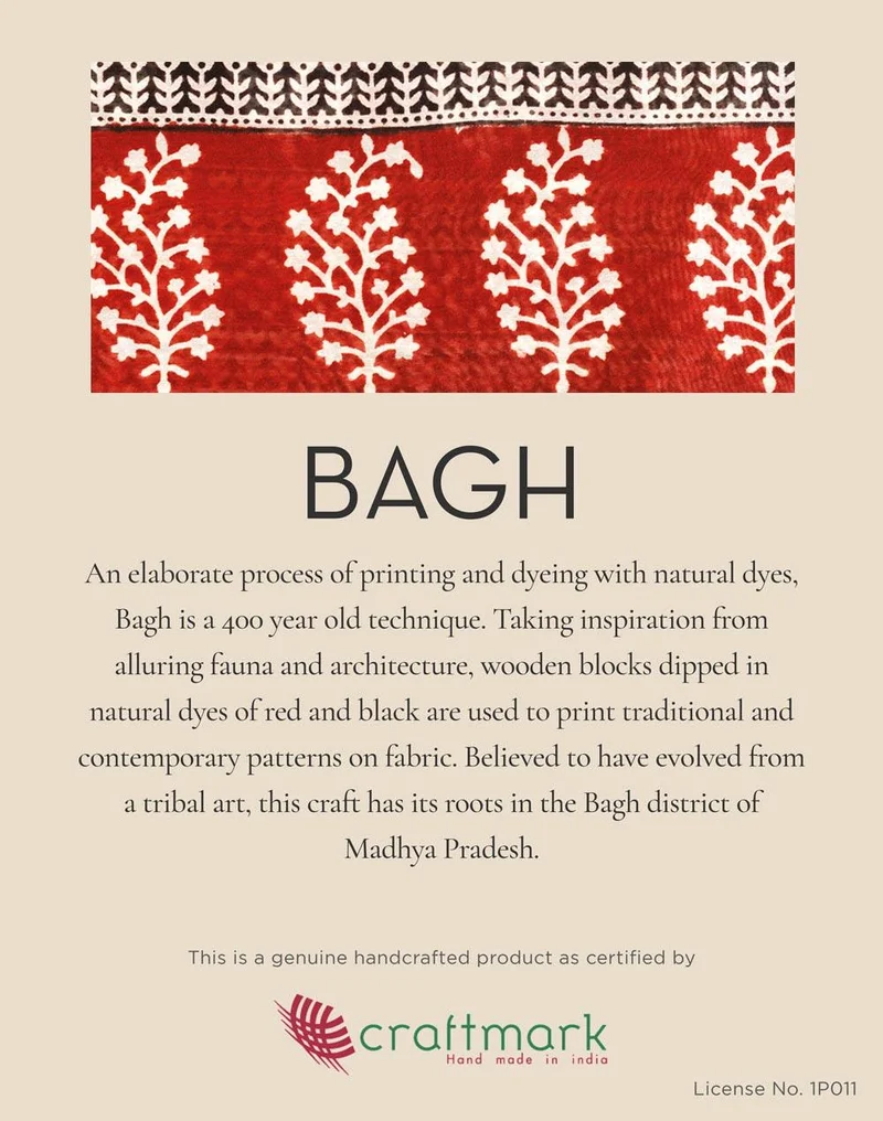 Fabindia  Red Cotton Bagh Printed Midi Dress for Women | Best Price UAE