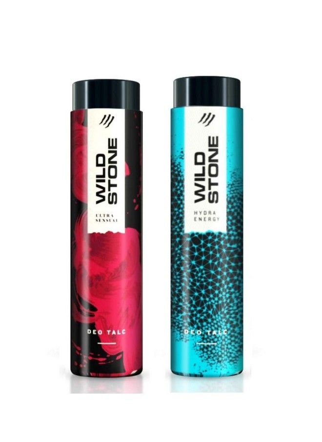 Wild Stone Sensual And Hydra Energy Talcum Powder 100G Pack Of 2  - Image 1