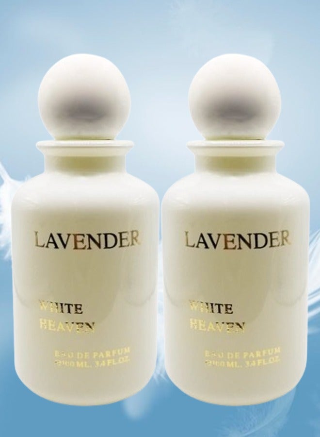 Lavender 2 Pieces Lavender White Heaven Perfume 100ml EDP - Image 1
