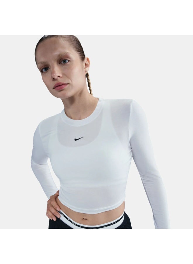 Nike Women’s Nike Sportswear Chill Knit Long-Sleeve Crop Top - Image 4