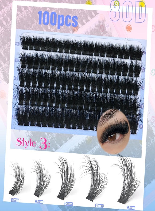 BEFACL Wispy Lash Clusters 50D+60D+80D Eyelash Clusters C Curly Cluster Lashes Natural Individual Lashes 300Pcs Eyelash Extensions 10-18MM Matte Black DIY Lash Extension by Befacl - Image 5