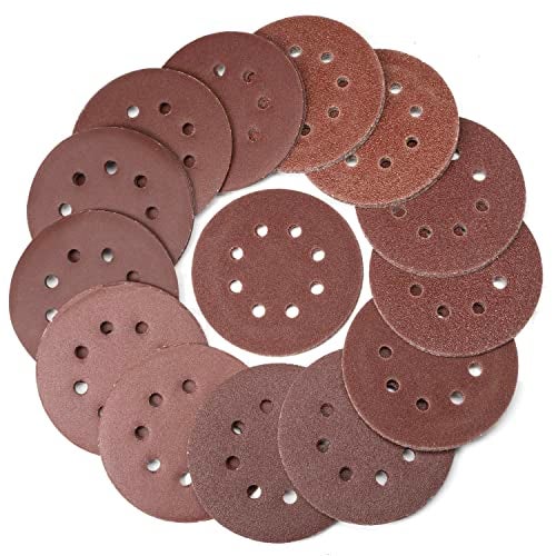 NEIKO 11270A 72 Piece Sanding Discs for 5” Orbital Sander, Hook and Loop, Sandpaper Assortment with 40, 60, 80, 120, 180, 240, 320 Grit, Premium Aluminum Oxide Grain, Solid Surface Sanding Pads - Image 1
