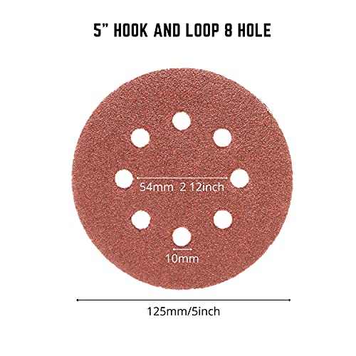 NEIKO 11270A 72 Piece Sanding Discs for 5” Orbital Sander, Hook and Loop, Sandpaper Assortment with 40, 60, 80, 120, 180, 240, 320 Grit, Premium Aluminum Oxide Grain, Solid Surface Sanding Pads - Image 4