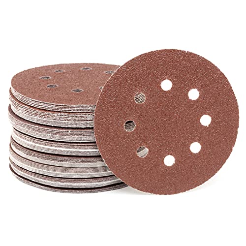 NEIKO 11270A 72 Piece Sanding Discs for 5” Orbital Sander, Hook and Loop, Sandpaper Assortment with 40, 60, 80, 120, 180, 240, 320 Grit, Premium Aluminum Oxide Grain, Solid Surface Sanding Pads - Image 2