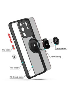 ELTRAZONE Samsung Galaxy S20 Ultra Case, Anti-Scratch with 360 Degree Rotation Finger Ring Kickstand Work with Magnetic Car Mount Compatible for Galaxy S20 Ultra - Black  - Image 3