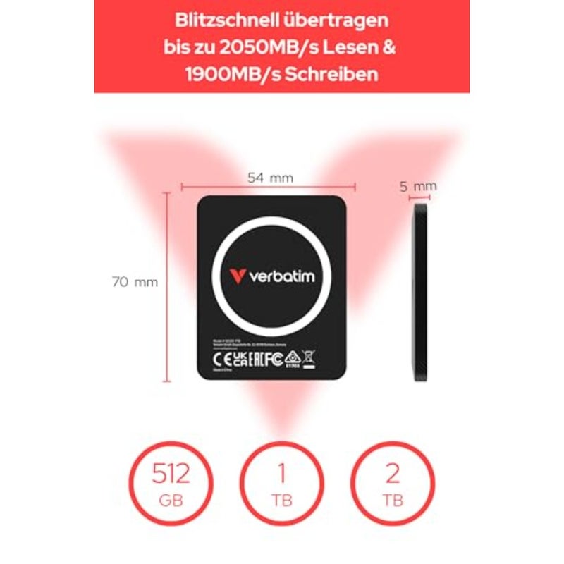 محرك الأقراص الصلبة الخارجي Snapback SSD UltraSlim لجهاز iPhone 17 Android PC Mac: هيكل من الألومنيوم، رمادي فلكي، سرعة قراءة/كتابة تصل إلى 2050 ميجابايت/ثانية، يدعم Apple ProRes 4K، USB 3.2 Gen 2x2، Magsafe - Image 3