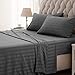SLEEP ZONE Striped Cooling Bed Sheets King Size Set 4 Piece - Super Soft Fitted Flat Sheet & Pillowcase Sets - Easy - Image 2