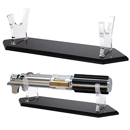 WANLIAN Lightsaber Display Stand Acrylic Desktop Lightsaber Display Case Lightsaber Hilt Holder for Display Decorative Lightsaber Black bottom - Image 1
