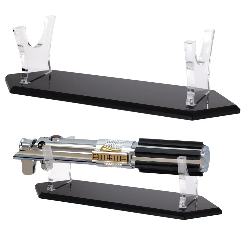WANLIAN Lightsaber Display Stand Acrylic Desktop Lightsaber Display Case Lightsaber Hilt Holder for Display Decorative Lightsaber Black bottom - Image 2