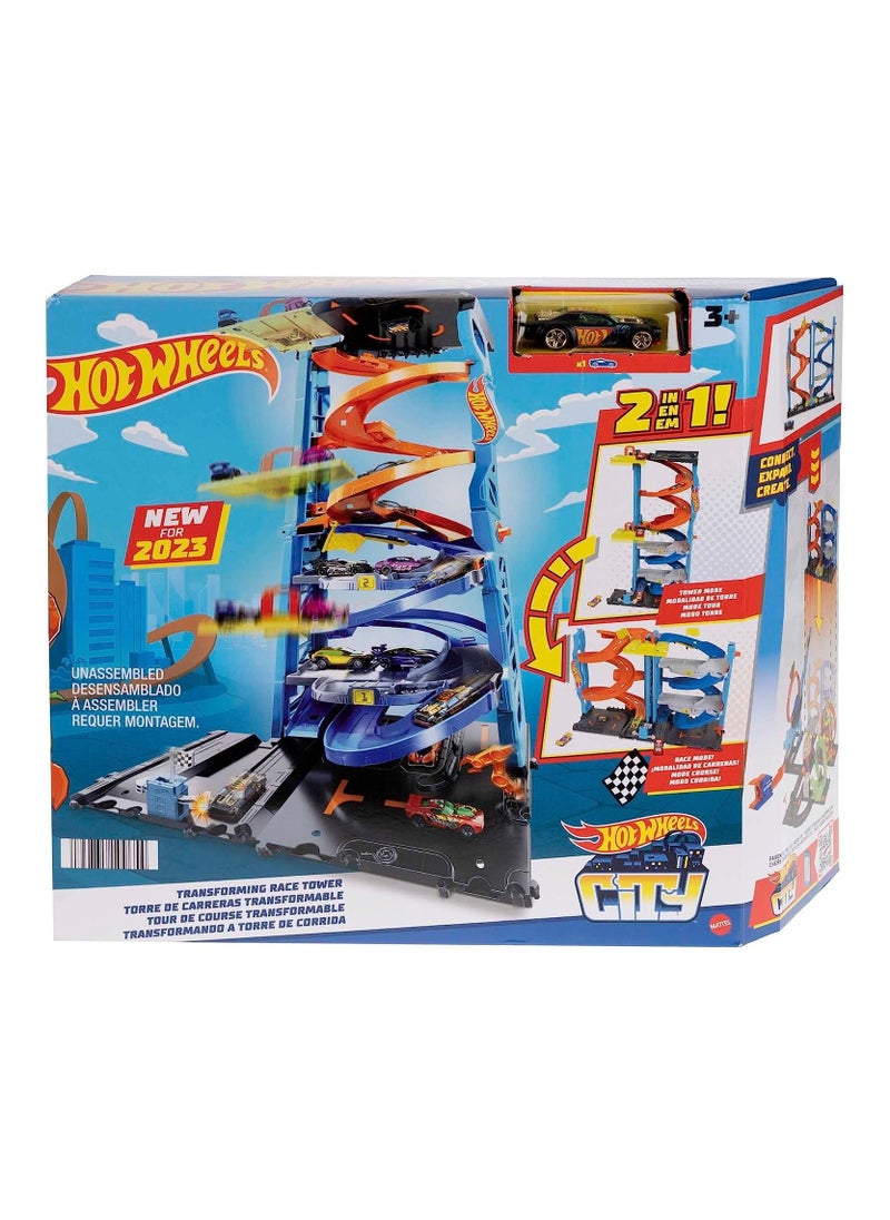 Hot Wheels - Hot Wheels City Transforming Race Tower Playset - Image 1