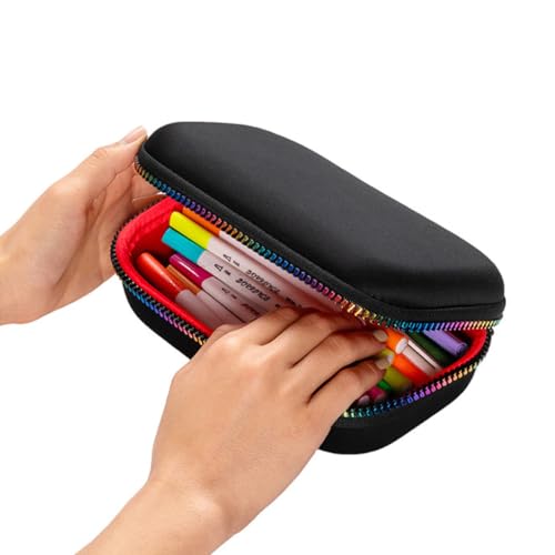 ZIPIT Black & Rainbow Pencil Box for Girls, Cute Pencil Case for School, Large Capacity Stationery Organizer Box - Image 5