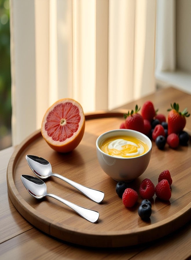 WaigN 2Pcs Grapefruit Spoon Stainless Steel Fruit Spoon, Dessert Spoons, Serrated Edge Ice Cream Scrape Cut Spoons For Fruit Dessert Cheese Vegetables Kitchen Tool with Non-stick Plating - Image 4