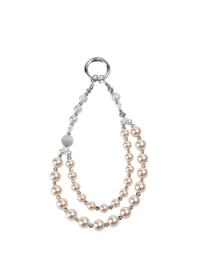 NIBEMINENT Super Cute Beaded Phone Charm – Trendy Phone Chain Wrist Strap, Shining Beads Chain Lanyard for Cell Phone 