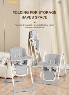 MaBaby Multifunctional Baby Dining Chair, Foldable And Adjustable Baby High Chair With Safety Belt,  Eating Chair With Multiple Modes  - Image 2