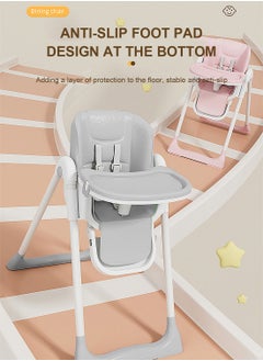 MaBaby Multifunctional Baby Dining Chair, Foldable And Adjustable Baby High Chair With Safety Belt,  Eating Chair With Multiple Modes  - Image 5