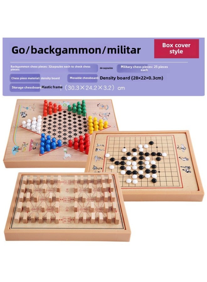 Checkers Gobang Chess Flying Chess Colosseum Chess Multifunctional Table Game Children Student Toy Chess