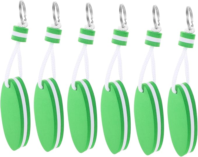 Green Floating Key Chain Waterproof Keyring for Boating Surfboard and Water Sports - Image 1