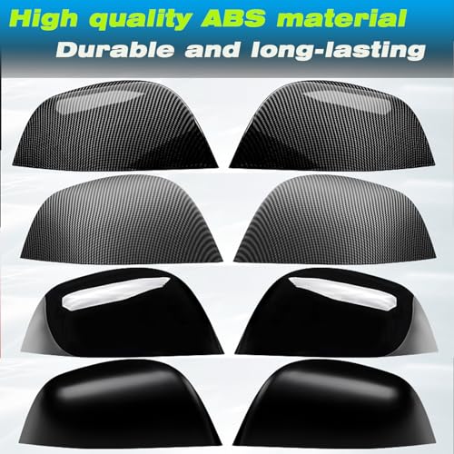 XTnueotr for Tesla Model 3 Rearview Mirror Guard Cover, Side Mirror Cover Exterior Accessories fit for Tesla Model 3 2017-2025 (Model 3-Glossy Black) - Image 5