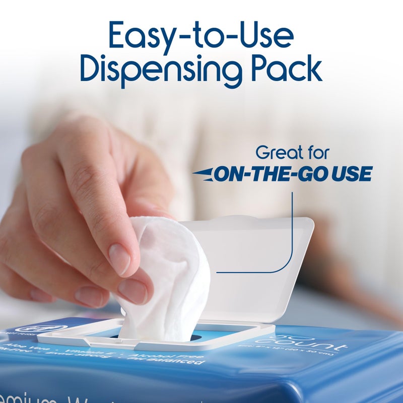 Inspire Adult Wet Wipes, Wash Cloths | Adult Wipes for Incontinence & Cleansing for Elderly, 8"x12" Count 12 packs of 50 - Image 5