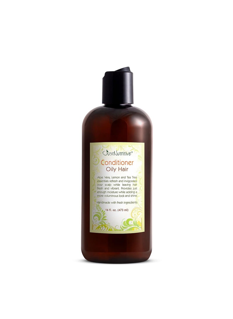 Just Nutritive - Just Nutritive Oily Hair Conditioner  Oily Hair Treatment  Nutrient Rich Tea Tree Conditioner for Men and Women  Best Conditioner for Oily Hair  Natural Cleansing Conditioner 16 Fl Oz - Image 1