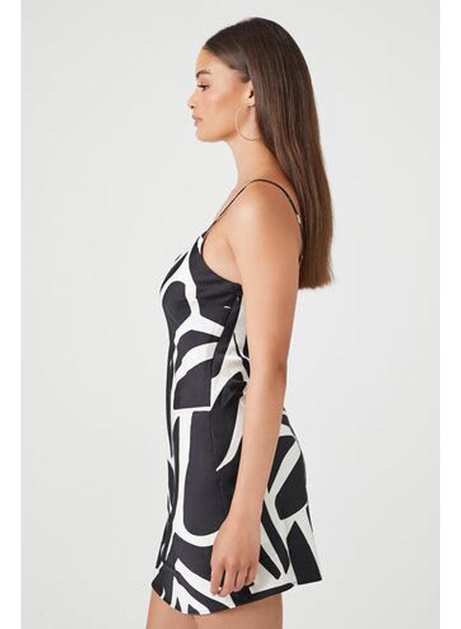 FOREVER 21 Satin Abstract Print Slip Dress - Image 2
