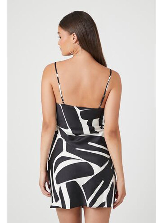 FOREVER 21 Satin Abstract Print Slip Dress - Image 3