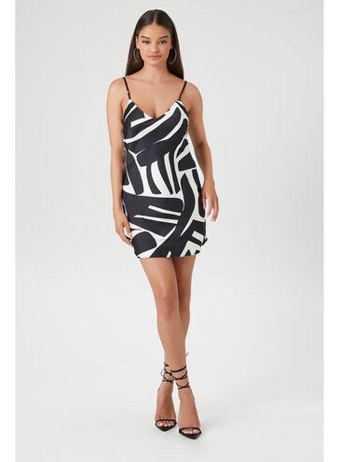 FOREVER 21 Satin Abstract Print Slip Dress - Image 4