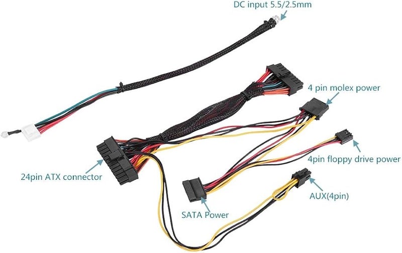 وحدة إمداد طاقة LD 200W DC ATX، إدخال 19 فولت، 24 دبوس إلى 12 فولت AUX، كمبيوتر Mini ITX مع حماية من الجهد الزائد والدائرة القصيرة - Image 5