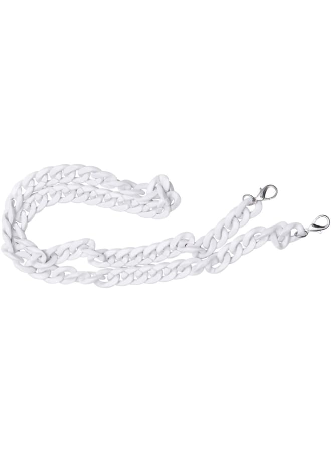 Acrylic Bag Chain Straps Plastic Wallet Straps Replacement Shoulder Bag Chain for Making DIY Bags Repair 120 Cm (White)  - Image 1