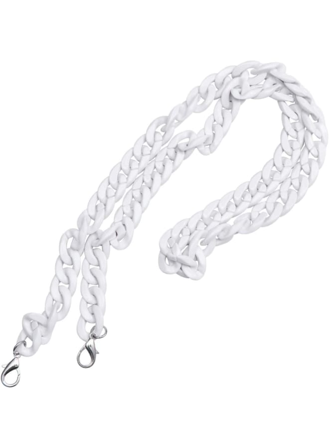 Acrylic Bag Chain Straps Plastic Wallet Straps Replacement Shoulder Bag Chain for Making DIY Bags Repair 120 Cm (White)  - Image 5