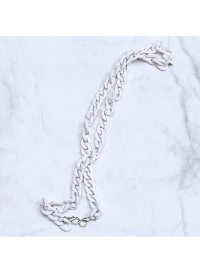 Acrylic Bag Chain Straps Plastic Wallet Straps Replacement Shoulder Bag Chain for Making DIY Bags Repair 120 Cm (White)  - Image 4