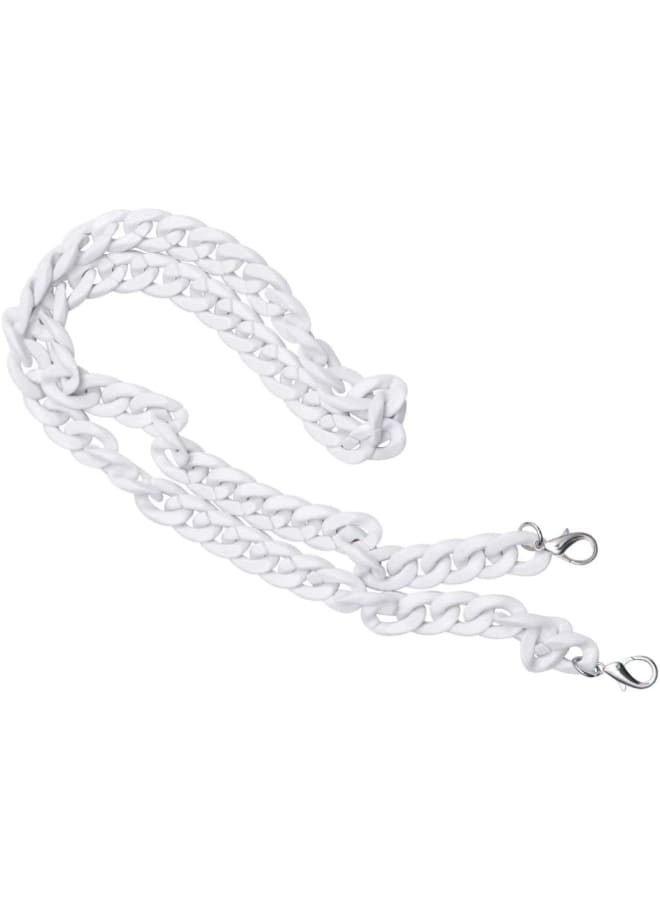 Acrylic Bag Chain Straps Plastic Wallet Straps Replacement Shoulder Bag Chain for Making DIY Bags Repair 120 Cm (White)  - Image 2