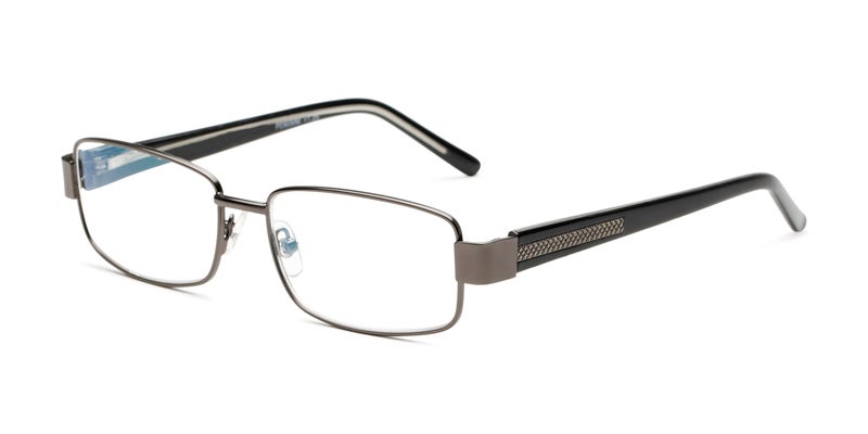 Foster Grant mens Wes Multifocus Glasses Reading Glasses, Gunmetal/Transparent, 54 mm US - Image 1