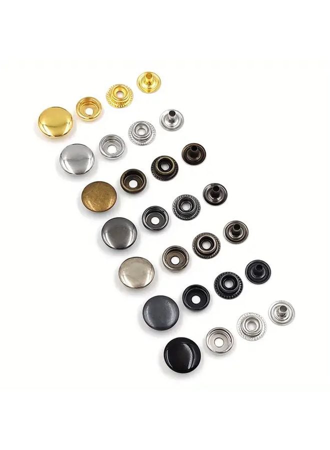 50 Sets Black 12 5mm Stainless Steel Snaps Buttons Kit With Installation Tools For Clothing Bag DIY - Image 5