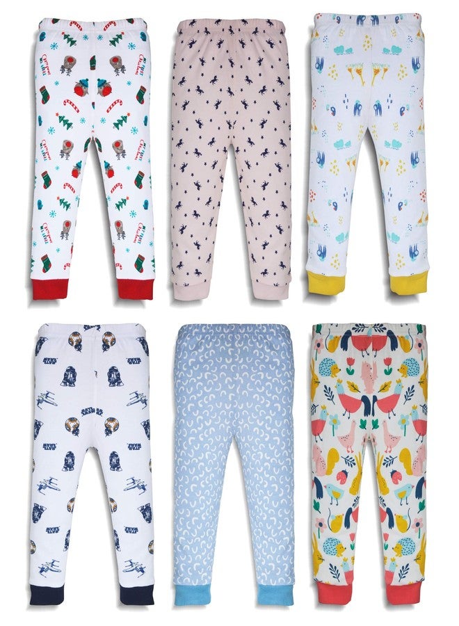 X2O Cotton Baby Pajama Pants with Rib (Unisex) (Multicolor) (Assorted Prints) (9 to 12 Months) Pants_006 - Image 3