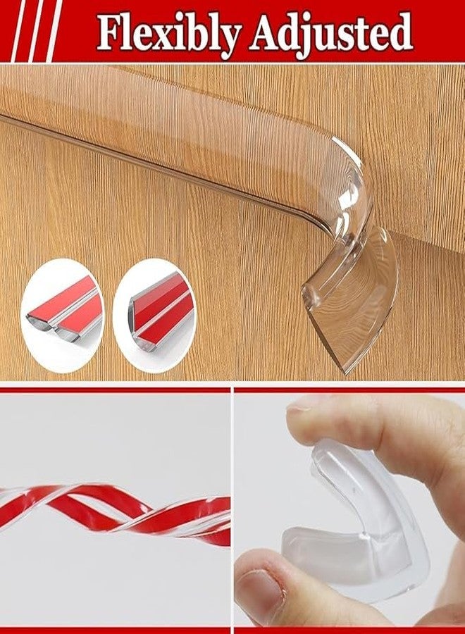 Clickswift® Silicone Edge Protector Strip, Baby Proofing, Pre-Tape Adhesive Corner Protectors for Furniture Bumper Against Sharp Corners for Cabinets, Tables, Stair Drawers (2 Meter) 1pcs Transparent - Image 3