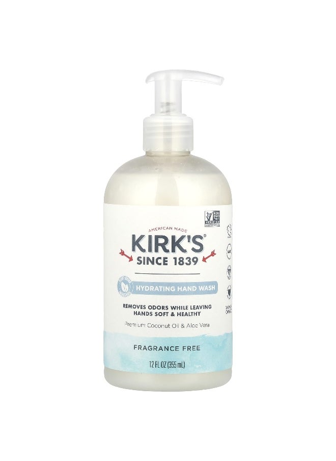Kirk's Kirk's, Hydrating Hand Wash, Fragrance Free, 12 fl oz (355 ml)  - Image 1
